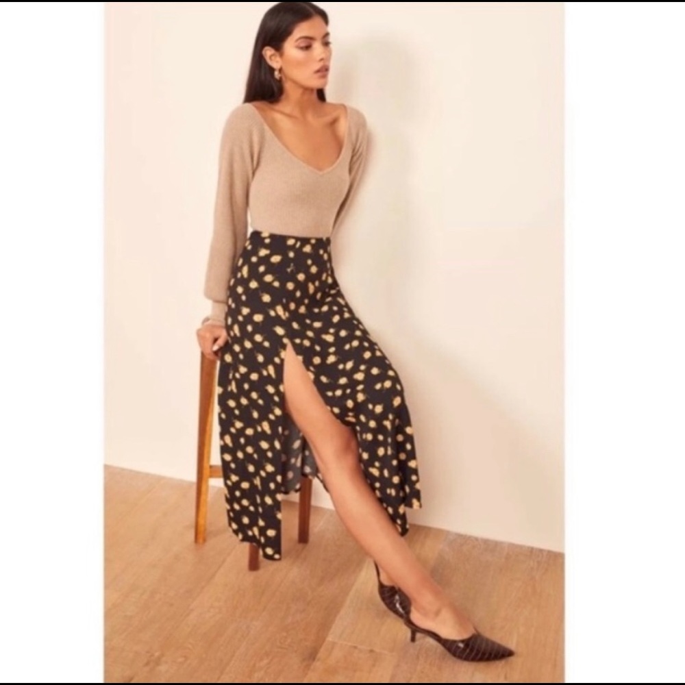 NWOT Reformation Zoe Floral Midi Skirt